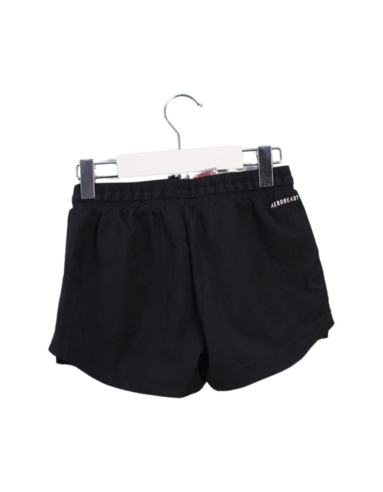 A Black Shorts from Adidas in size 7Y for girl. (Back View)