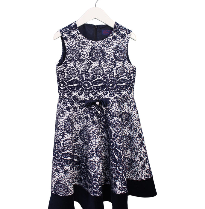 A Navy Sleeveless Dresses from Nicholas & Bears in size 6T for girl. (Front View)