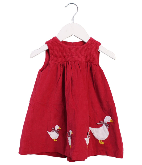 A Red Sleeveless Dresses from Confiture in size 12-18M for girl. (Front View)