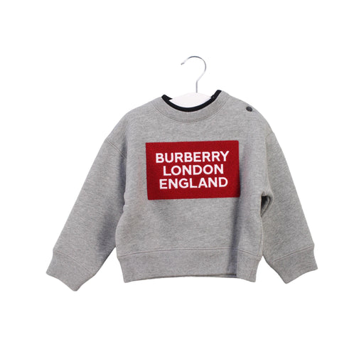 A Grey Sweatshirts from Burberry in size 12-18M for boy. (Front View)