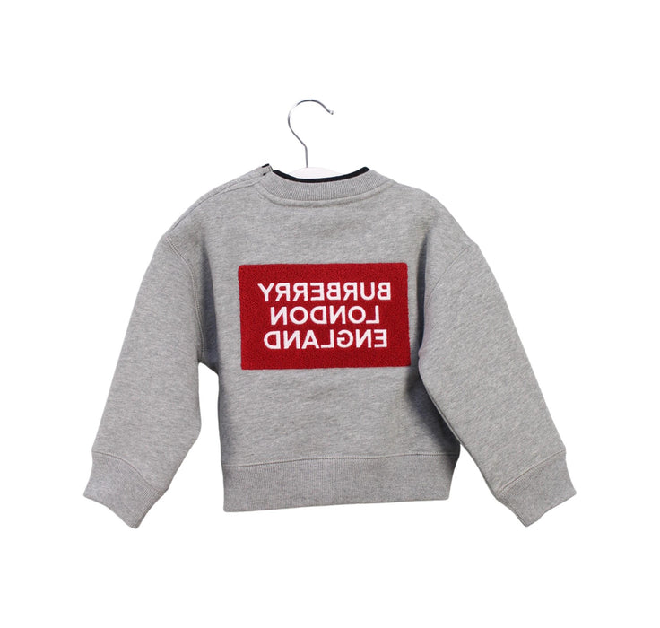 A Grey Sweatshirts from Burberry in size 12-18M for boy. (Back View)