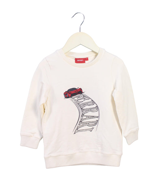 A White Crewneck Sweatshirts from Ferrari in size 2T for boy. (Front View)