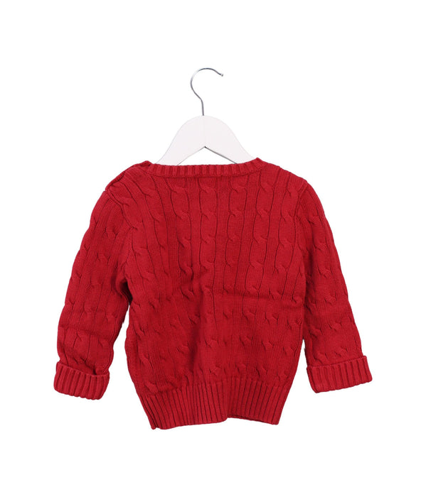 A Red Knit Sweaters from Ralph Lauren in size 12-18M for boy. (Back View)