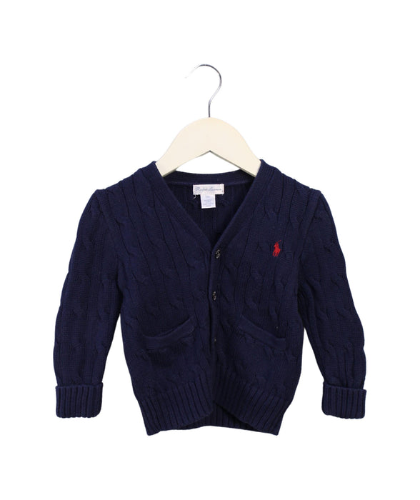 A Blue Cardigans from Ralph Lauren in size 6-12M for boy. (Front View)