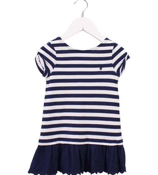 A Navy Short Sleeve Dresses from Polo Ralph Lauren in size 2T for girl. (Front View)