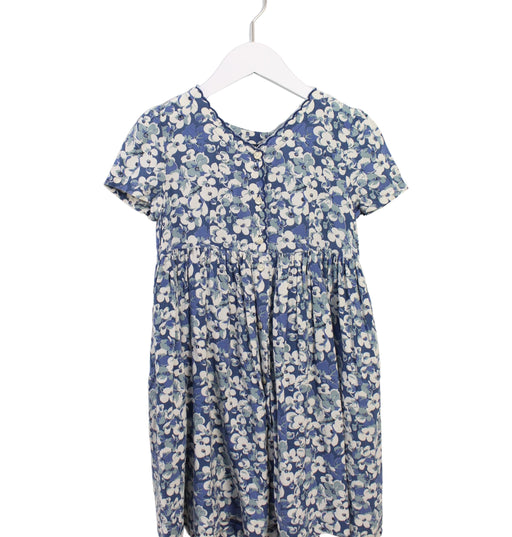 A Blue Short Sleeve Dresses from Polo Ralph Lauren in size 6T for girl. (Front View)
