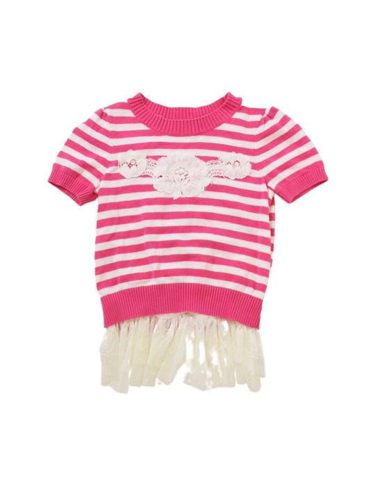 A Pink Short Sleeve Tops from Nicholas & Bears in size 3T for girl. (Front View)