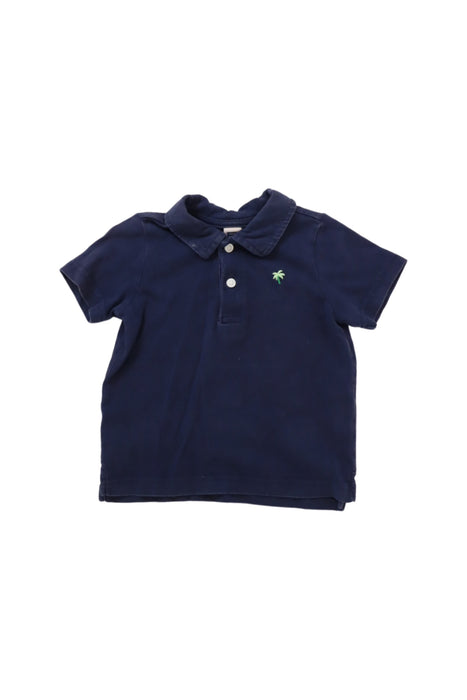A Navy Short Sleeve Polos from Janie & Jack in size 12-18M for boy. (Front View)