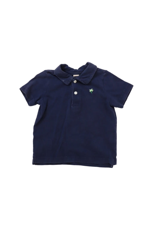 A Navy Short Sleeve Polos from Janie & Jack in size 12-18M for boy. (Front View)
