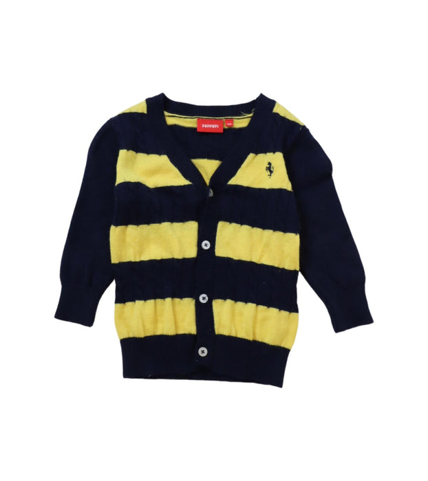 A Yellow Cardigans from Ferrari in size 12-18M for boy. (Front View)