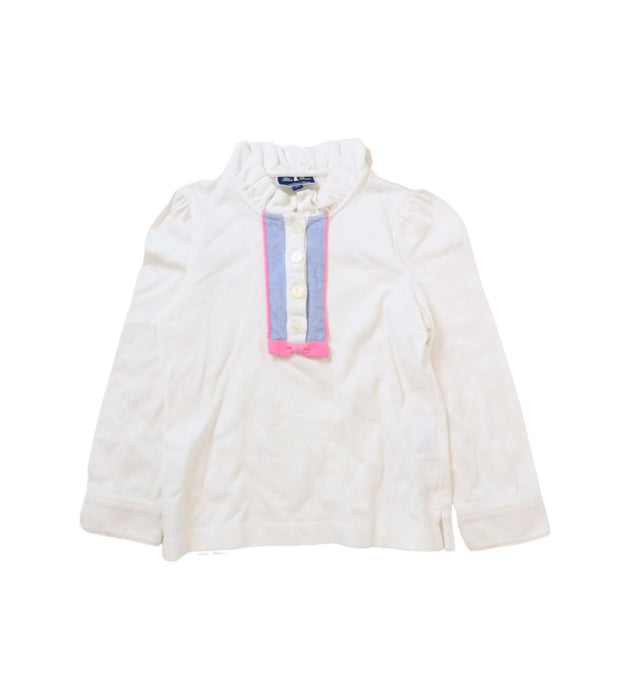 A White Long Sleeve Polos from Nicholas & Bears in size 3T for girl. (Front View)