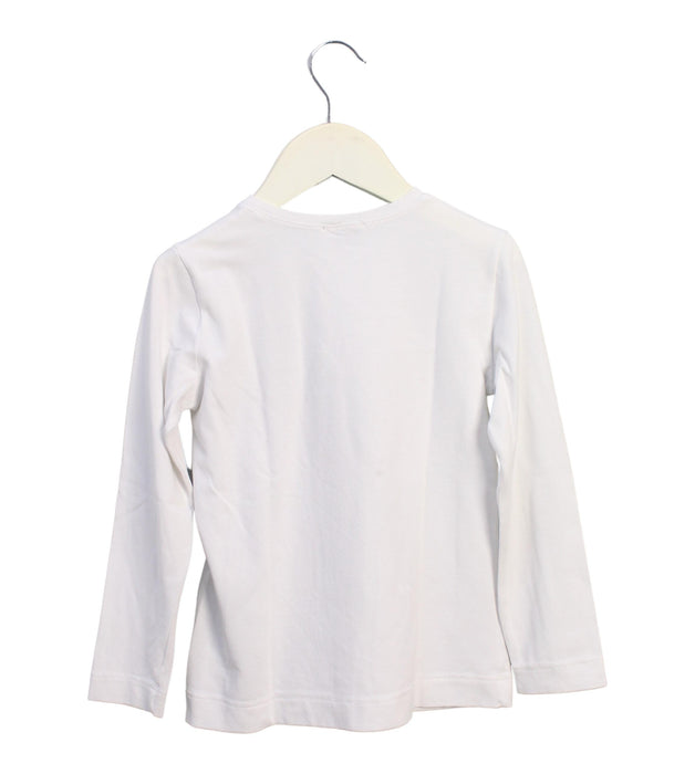 A White Long Sleeve Tops from Monnalisa in size 6T for girl. (Back View)