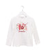 A White Long Sleeve Tops from Monnalisa in size 6T for girl. (Front View)