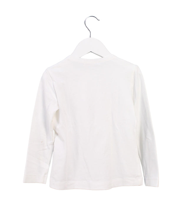 A White Long Sleeve Tops from Monnalisa in size 6T for girl. (Back View)