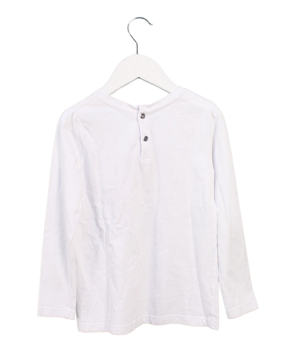 A White Long Sleeve Tops from Jacadi in size 6T for girl. (Back View)