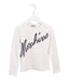 A White Long Sleeve Tops from Moschino in size 6T for girl. (Front View)