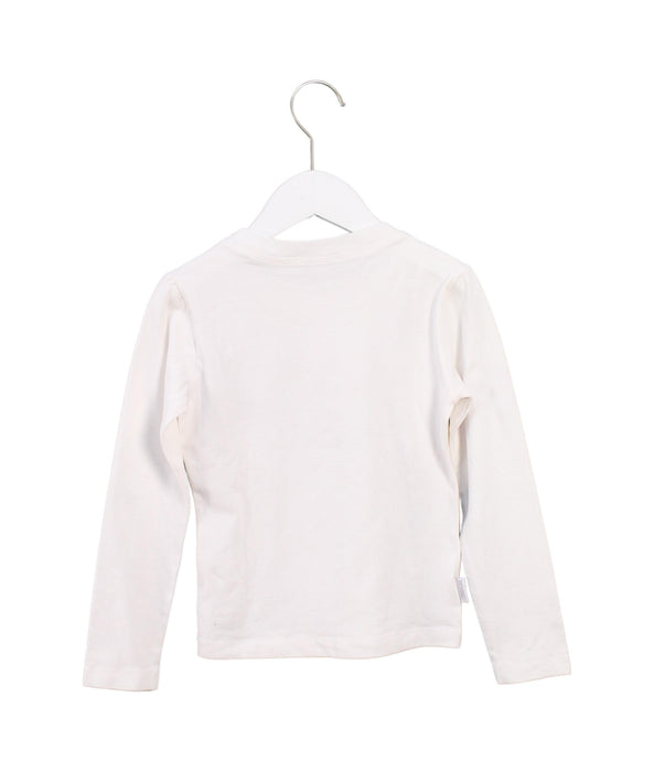 A White Long Sleeve Tops from Moschino in size 6T for girl. (Back View)