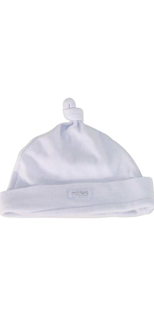 A White Beanies from Mides in size O/S for neutral. (Front View)