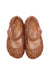 A Gold Flats from Mini Melissa Campana in size 4T for girl. (Back View)