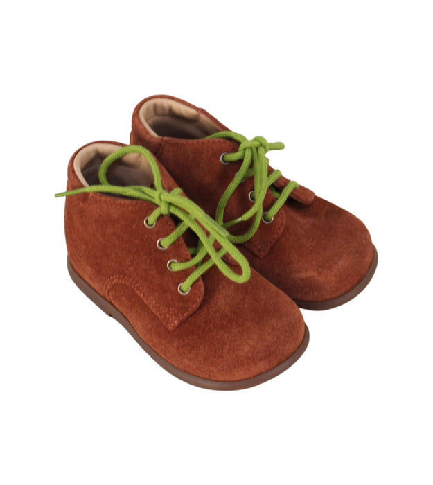 A Brown Casual Boots from Pom d’Api in size 12-18M for boy. (Front View)