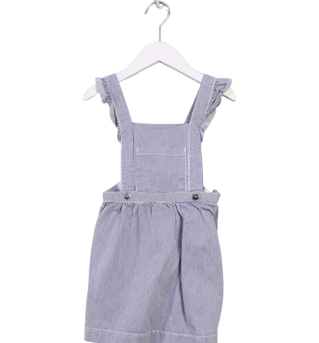 A Blue Overall Dresses from Jacadi in size 5T for girl. (Front View)