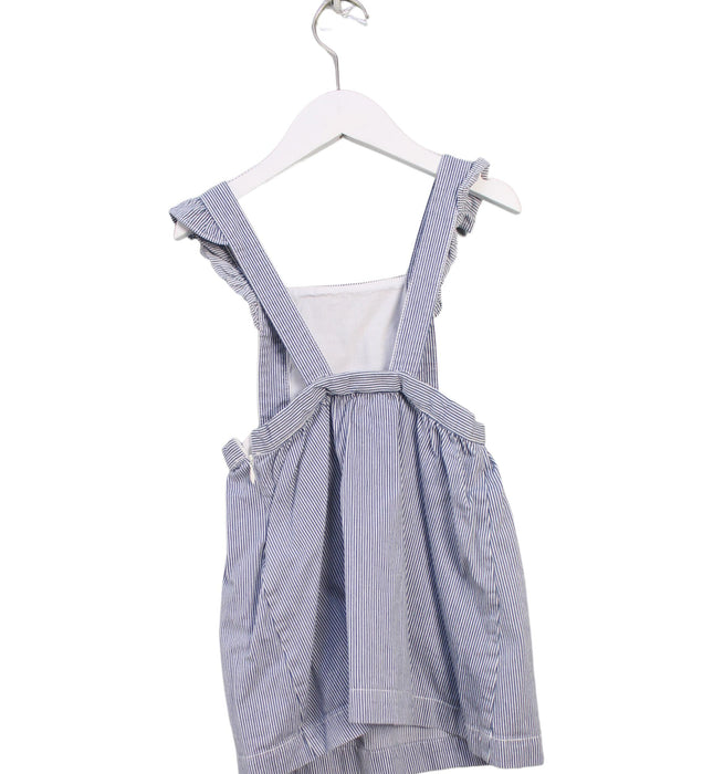 A Blue Overall Dresses from Jacadi in size 5T for girl. (Back View)