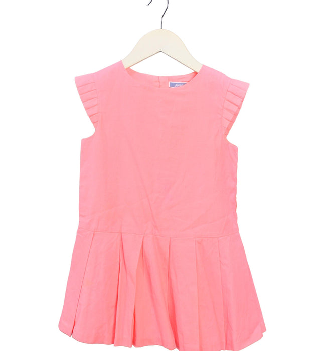 A Pink Sleeveless Dresses from Jacadi in size 5T for girl. (Front View)