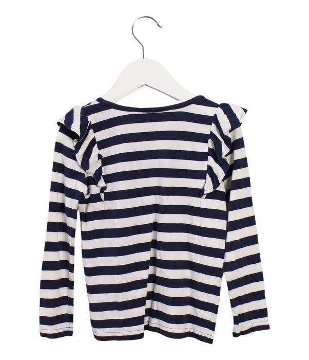 A Navy Long Sleeve Tops from Polo Ralph Lauren in size 4T for girl. (Back View)