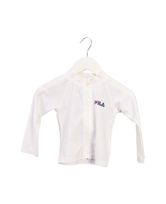 A White Lightweight Jackets from Fila in size 18-24M for boy. (Front View)