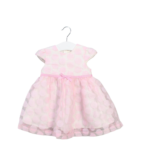 A Pink Short Sleeve Dresses from Chickeeduck in size 12-18M for girl. (Front View)