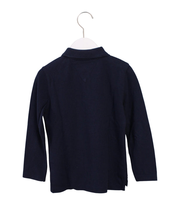 A Navy Long Sleeve Polos from Tommy Hilfiger in size 5T for boy. (Back View)