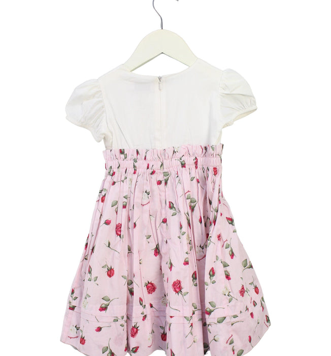 A Pink Short Sleeve Dresses from Monnalisa in size 3T for girl. (Back View)