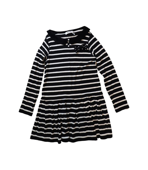 A Black Long Sleeve Dresses from Rykiel Enfant in size 10Y for girl. (Front View)