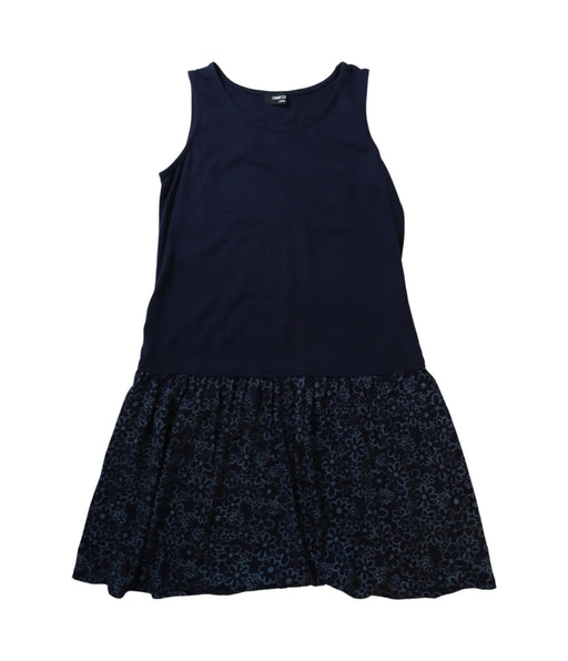 A Navy Sleeveless Dresses from Comme Ca Ism in size 7Y for girl. (Front View)