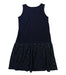 A Navy Sleeveless Dresses from Comme Ca Ism in size 7Y for girl. (Back View)