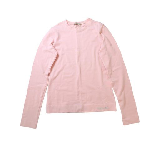 A Pink Long Sleeve Tops from MiMiSol in size 10Y for girl. (Front View)