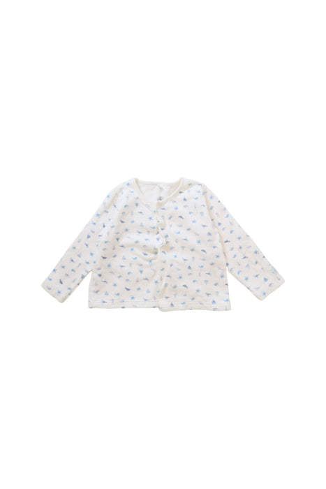 A White Long Sleeve Tops from Petit Bateau in size 6-12M for boy. (Front View)