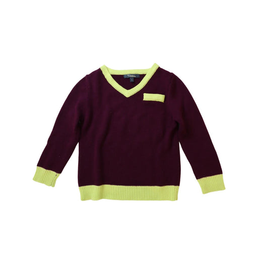 A Burgundy Knit Sweaters from Velveteen in size 4T for boy. (Front View)