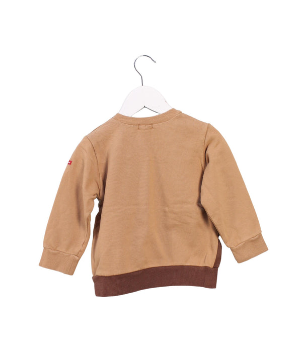 A Brown Crewneck Sweatshirts from Miki House in size 18-24M for boy. (Back View)