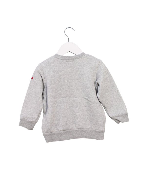 A Grey Crewneck Sweatshirts from Miki House in size 18-24M for boy. (Back View)