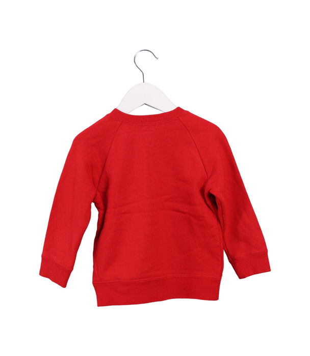 A Red Crewneck Sweatshirts from Miki House in size 18-24M for neutral. (Back View)