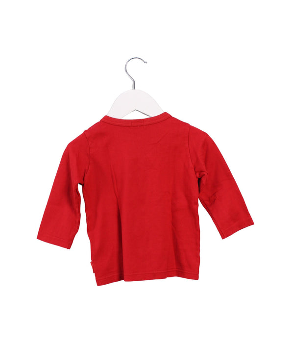 A Red Long Sleeve Tops from Miki House in size 12-18M for boy. (Back View)