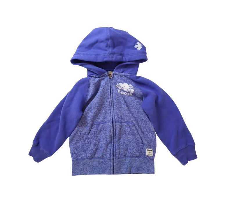 A Blue Lightweight Jackets from Roots in size 3T for boy. (Front View)