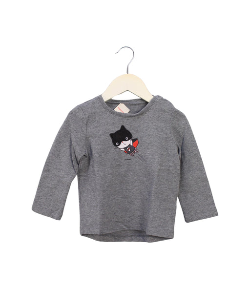 A Grey Long Sleeve Tops from Momonittu in size 2T for boy. (Front View)