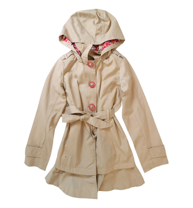 A Beige Coats from Michael Kors in size 7Y for girl. (Front View)