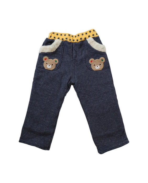 A Navy Sweatpants from Miki House in size 18-24M for boy. (Front View)