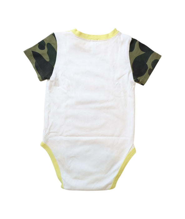 A Yellow Short Sleeve Bodysuits from BAPE KIDS in size 12-18M for boy. (Back View)