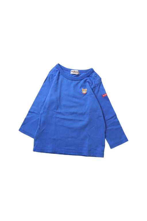 A Blue Long Sleeve Tops from Miki House in size 12-18M for boy. (Front View)