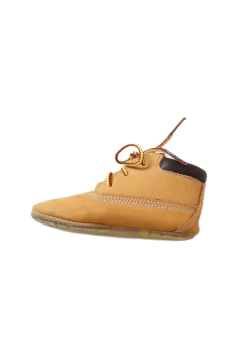 A Brown Boots & Booties from Timberland in size 12-18M for boy. (Front View)