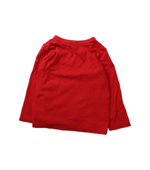 A Red Long Sleeve Tops from Miki House in size 2T for boy. (Back View)